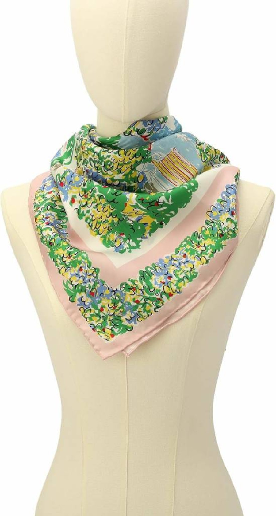 Kate Spade New York Floral Silk Scarf for Women - Lightweight Spring Garden Print Fashion Accessory