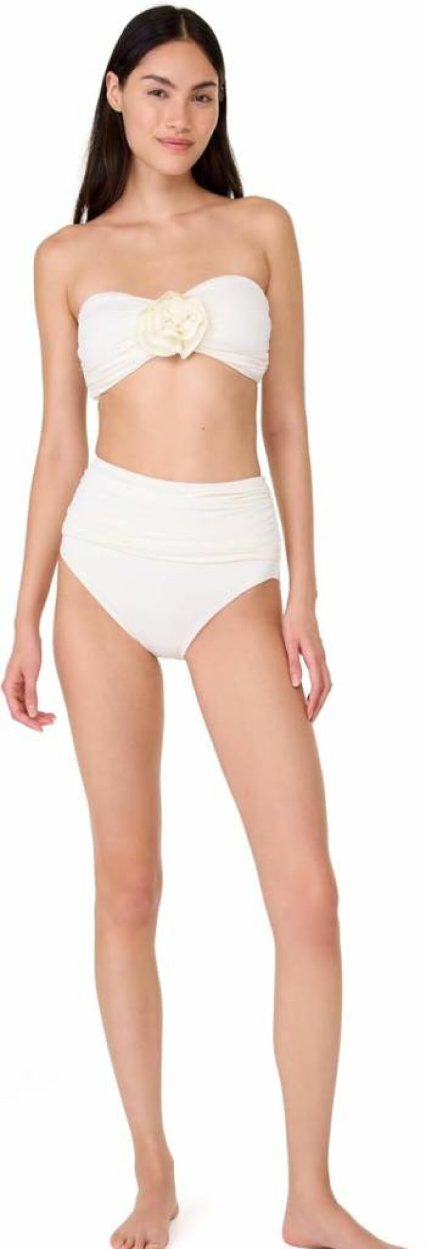 Kate Spade New York Women's Floral Bandeau Bra Top - Stylish Rosette Design Comfortable Stretch Fabric