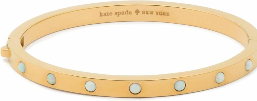Kate Spade New York Opal Hinged Metal Bangle Bracelet for Women
