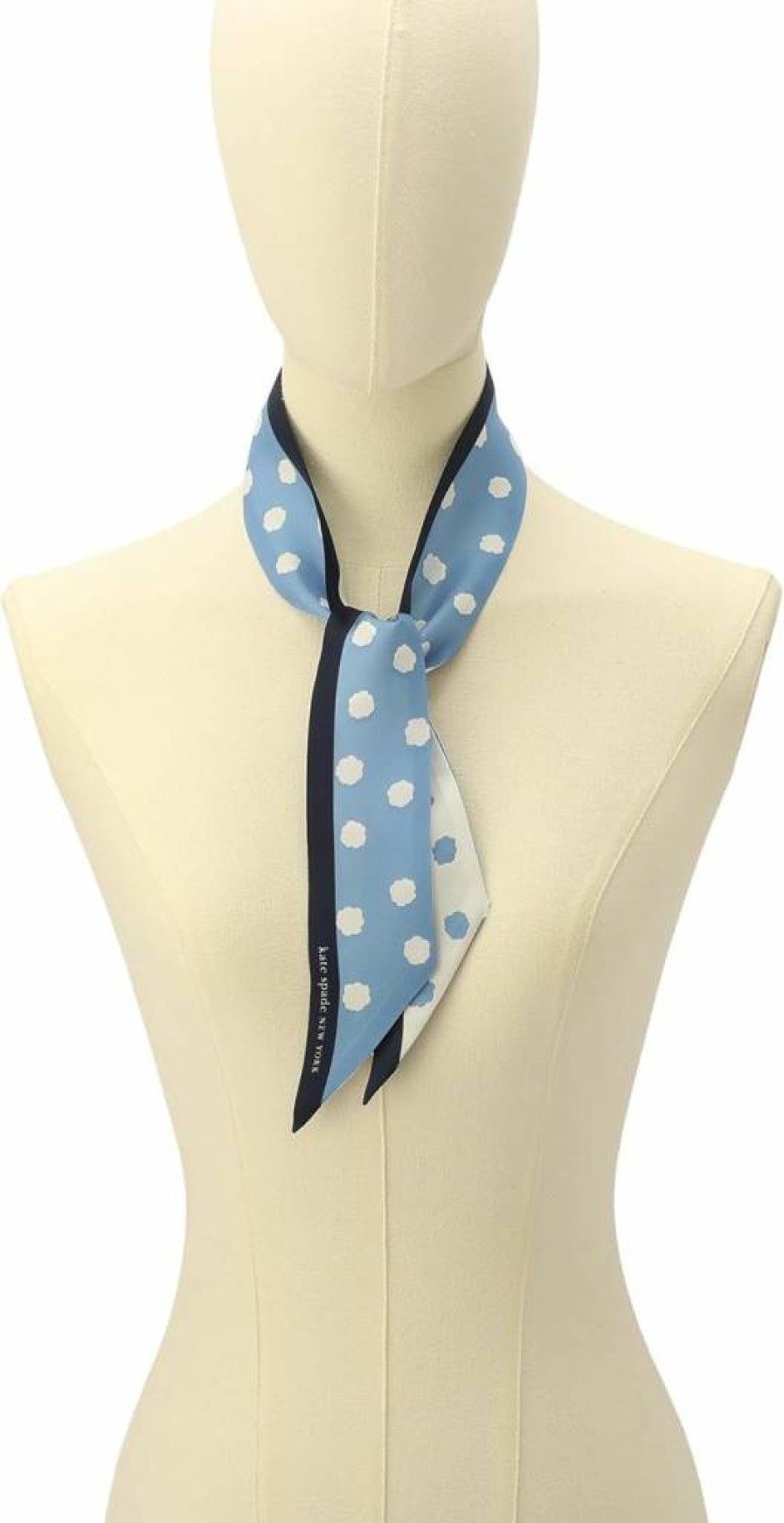 Kate Spade New York Women's Sea Spray Dot Silk Scarf – Lightweight Stylish Accessory for Everyday Wear