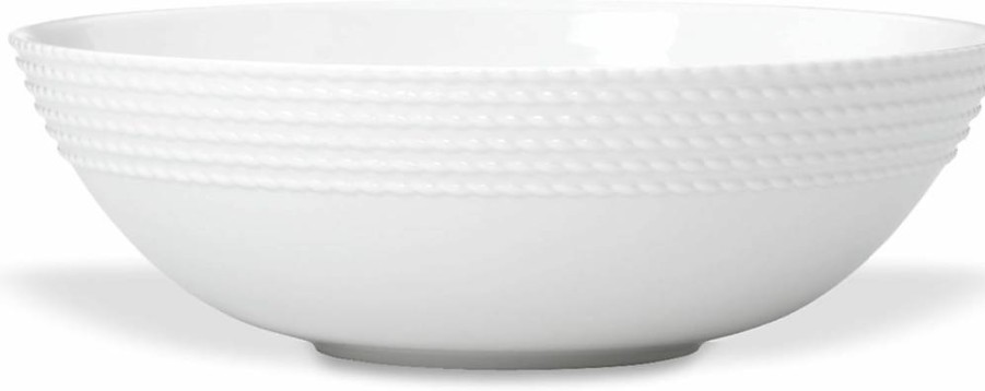 Kate Spade New York White Wickford Ceramic Serving Bowl for Dining & Entertaining